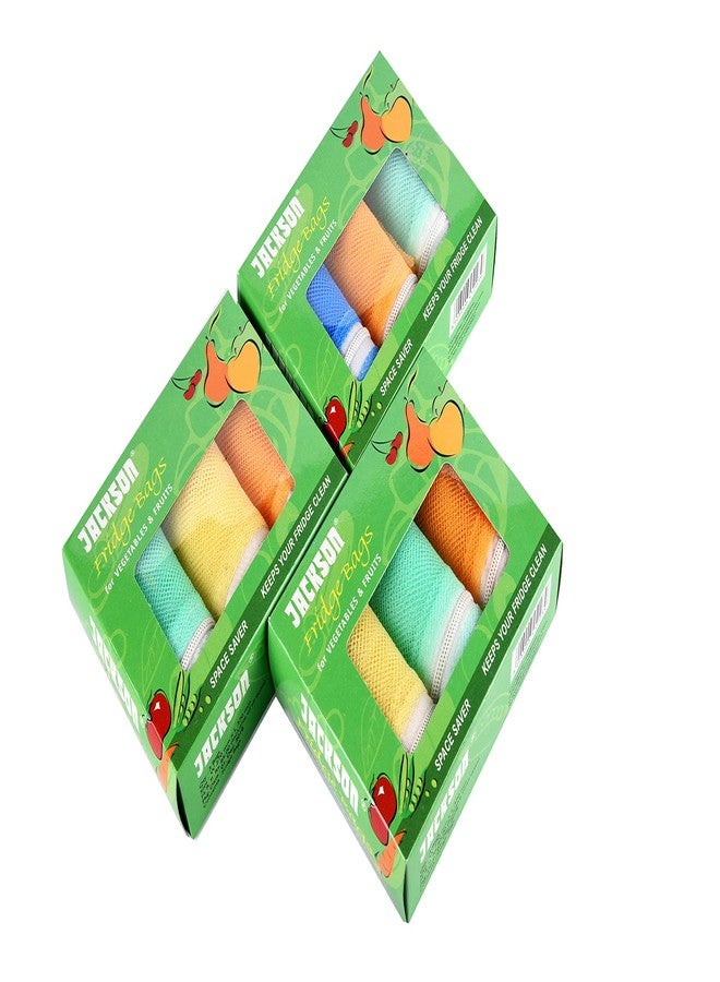 جاكسون أكياس جاكسون للخضراوات والفواكه للثلاجة - 3 علب - 3 أكياس في كل علبة - إجمالي 9 أكياس (طول 37 × عرض 27 سم) - Image 5